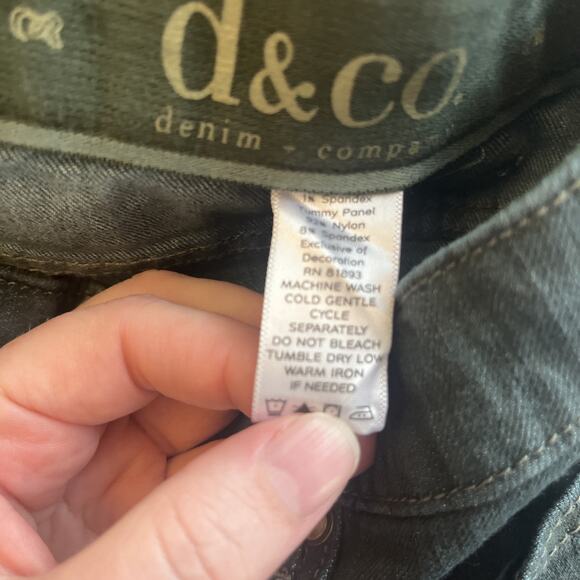 NWOT QVC Denim & Co Green Wash Denim Pants Size 20W Fallcore Campus Cabin Casual - Picture 4 of 9